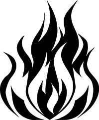 Isolated Fire Vector Silhouette