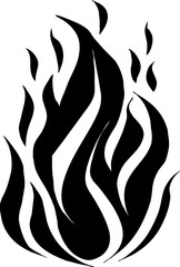 Isolated Fire Vector Silhouette
