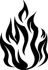 Isolated Fire Vector Silhouette
