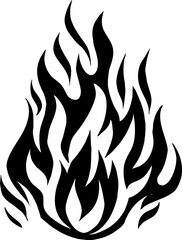 Isolated Fire Vector Silhouette