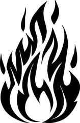 Isolated Fire Vector Silhouette
