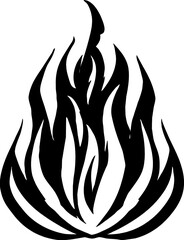 Isolated Fire Vector Silhouette