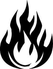 Isolated Fire Vector Silhouette