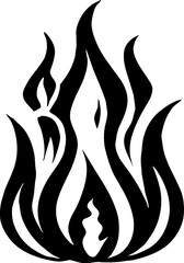 Isolated Fire Vector Silhouette