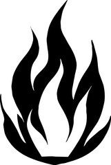 Isolated Fire Vector Silhouette