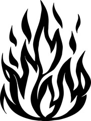 Isolated Fire Vector Silhouette