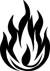 Isolated Fire Vector Silhouette