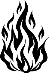 Isolated Fire Vector Silhouette