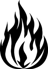 Isolated Fire Vector Silhouette