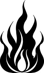 Isolated Fire Vector Silhouette