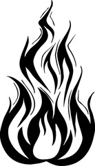 Isolated Fire Vector Silhouette