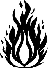 Isolated Fire Vector Silhouette