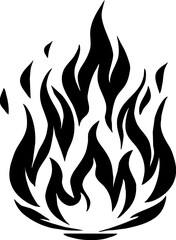 Isolated Fire Vector Silhouette