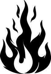 Isolated Fire Vector Silhouette