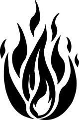 Isolated Fire Vector Silhouette