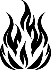 Isolated Fire Vector Silhouette