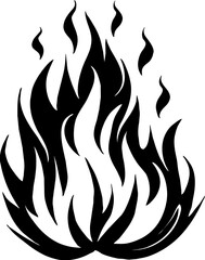 Isolated Fire Vector Silhouette