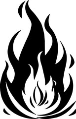 Isolated Fire Vector Silhouette