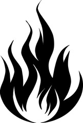 Isolated Fire Vector Silhouette
