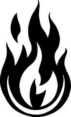 Isolated Fire Vector Silhouette