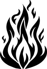 Isolated Fire Vector Silhouette