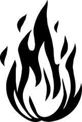 Isolated Fire Vector Silhouette