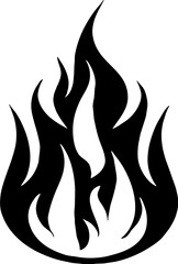 Isolated Fire Vector Silhouette