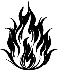 Isolated Fire Vector Silhouette