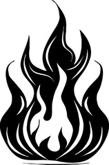 Isolated Fire Vector Silhouette