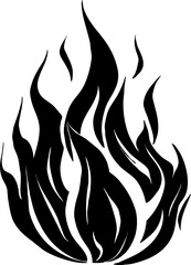 Isolated Fire Vector Silhouette