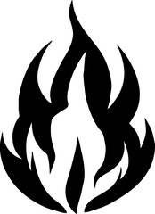 Isolated Fire Vector Silhouette