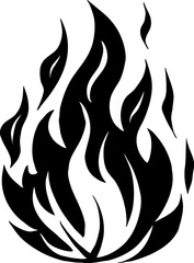 Isolated Fire Vector Silhouette