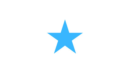 Obraz premium Sky Blue Star or favorite flat icon for apps and websites I Blue Color Star Icon PNG
