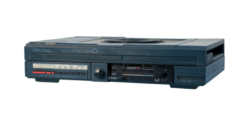 Vintage VHS Player with Front-Loading Mechanism