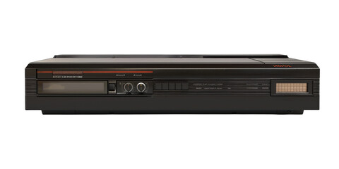 Vintage VHS Player with Front-Loading Mechanism