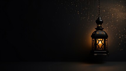 Ornate Lantern with Glowing Light