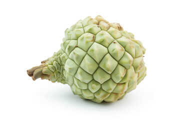 Fototapeta premium A close-up view of freshly sliced yellow potatoes, showcasing their vibrant color and texture, isolated on a white background.