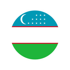Round Uzbekistan flag icon