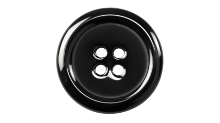Large Black Button with Four Holes