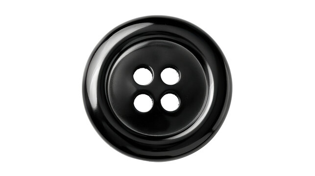 Large Black Button with Four Holes