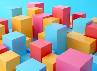 Obraz premium Colorful 3D Cubes