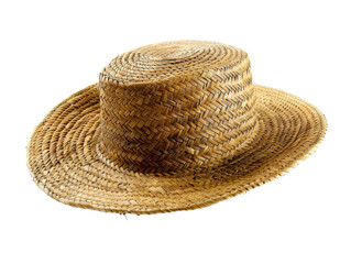 Straw Boater Hat with Wide Brim
