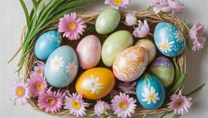 Fototapeta premium Pastel Springtime Decorations