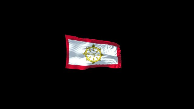 Sikkim flag with alpha