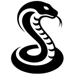 Silhouette of a king cobra snake