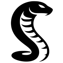 Silhouette of a king cobra snake