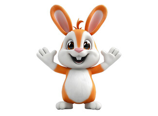 Fototapeta premium [Transparent Background PNG]cute cartoon rabbit