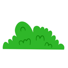 Green bush hand drawn cartoon style 