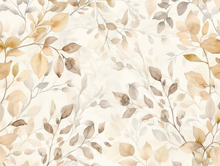 Seamless floral tile wallpaper, soft pastels, intricate petals, cream background, natural colors.