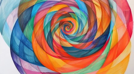 Basic circular drawing with uncomplicated lines and hues